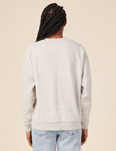 Sweat manches longues gris femme