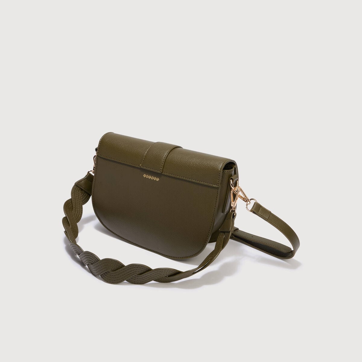 Sac &agrave; rabat en bandouli&egrave;re vert olive femme