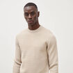 Pull droit manches longues sable homme
