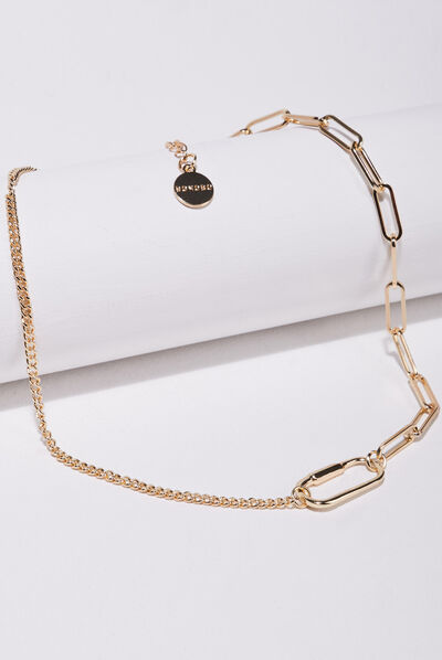 Collier chaîne couleur or femme