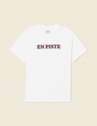 T-shirt manches courtes ecru homme