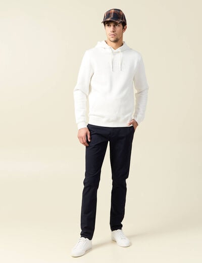 Pantalon chino longueur 32 bleu fonc&eacute; homme