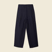 Pantalon large à pinces bleu foncé femme