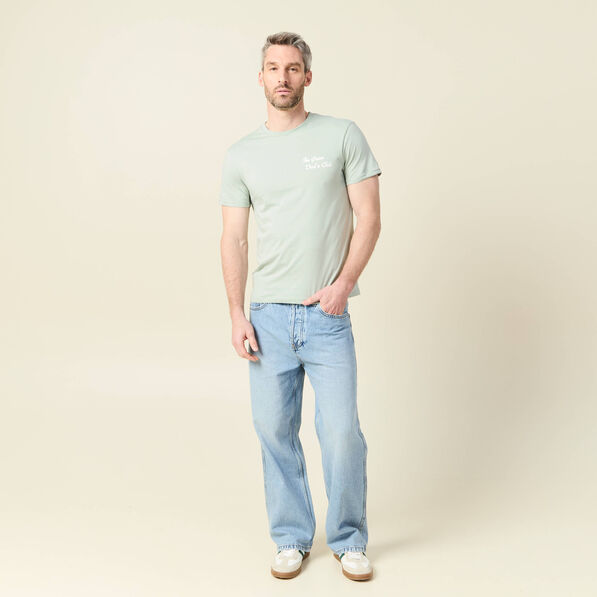 t shirt manches courtes vert clair homme T-shirt manches courtes vert clair homme