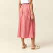 Jupe longue portefeuille rouge femme