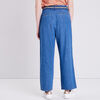 Jeans large ceinture denim stone femme