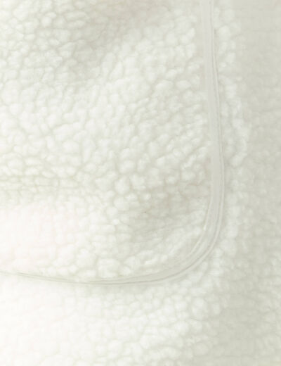 Sweat sans manches effet polaire ecru homme