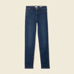Jeans slim taille haute denim brut femme