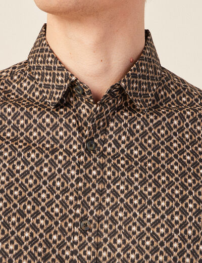 Chemise éco-responsable marron homme