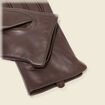 Gants en cuir avec doublure marron homme