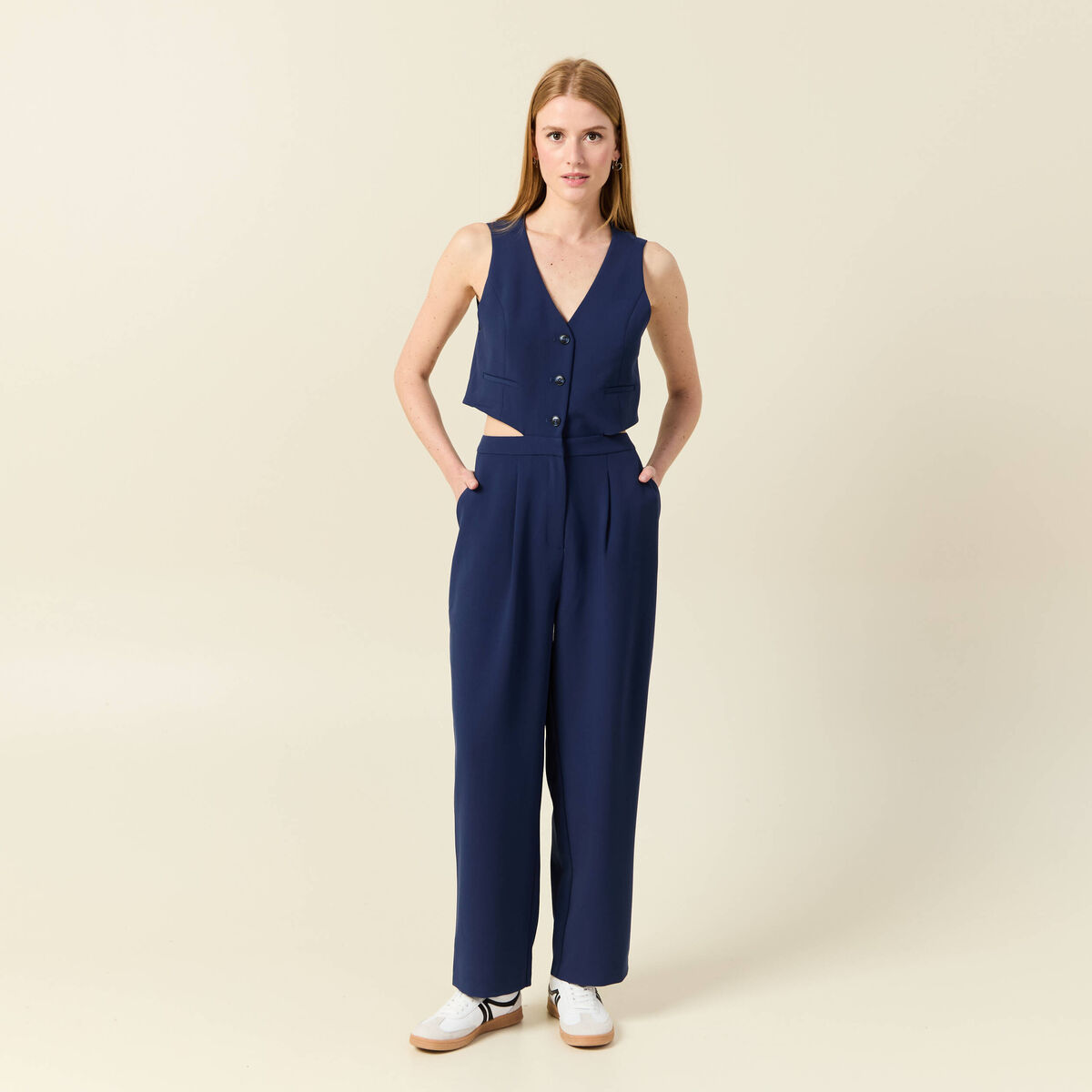 Combinaison éco-responsable bleu marine femme