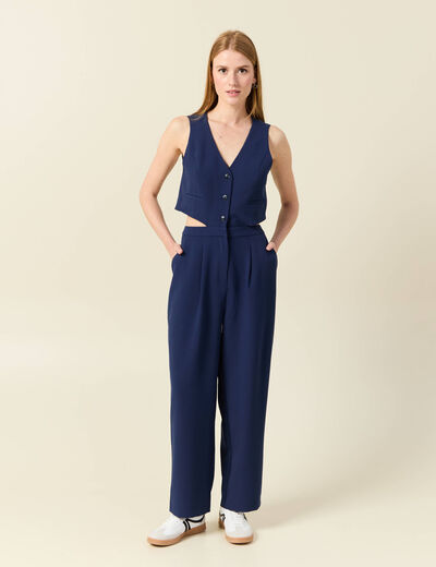 Combinaison éco-responsable bleu marine femme