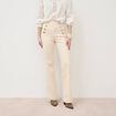 Jeans flare &agrave; pont denim blanc femme
