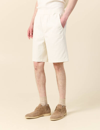 Bermuda droit ecru homme