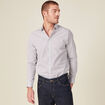 Chemise en coton manches longues blanc homme