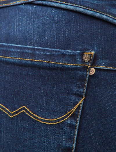 Jeans regular 7/8&egrave;me denim brut femme