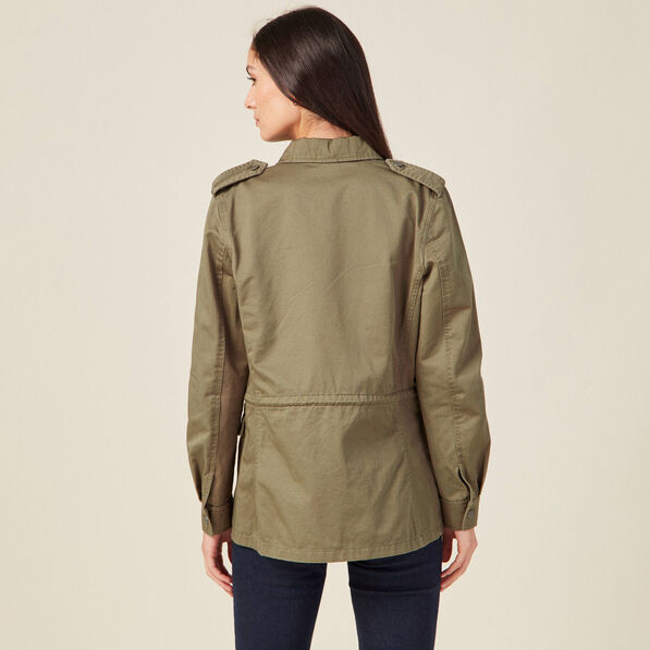veste droite poches arabat vert kaki femme Veste droite poches àrabat vert kaki femme