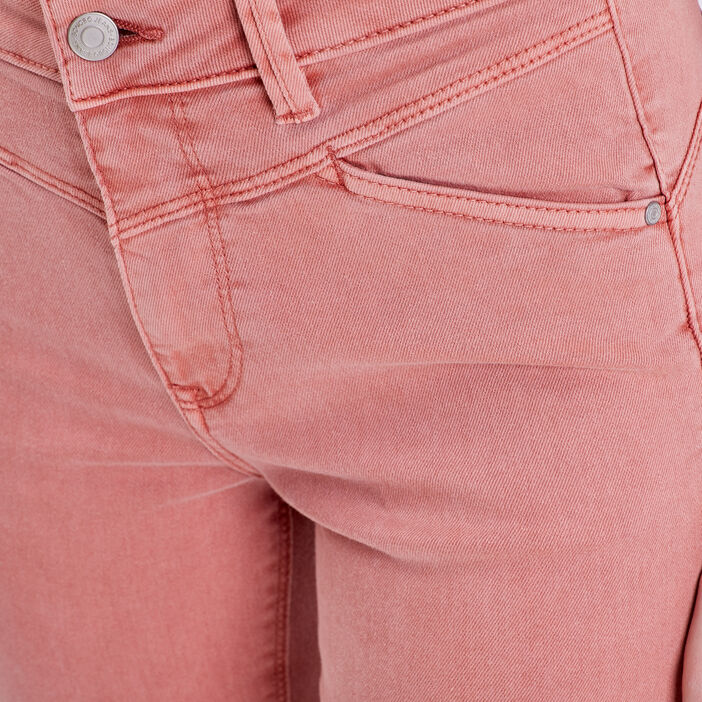 Pantalon slim effet push up rose poudrée femme