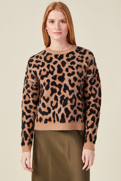 Pull éco-responsable marron clair femme