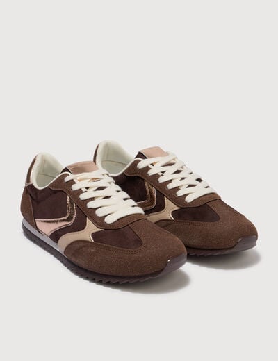 Basket marron fonc&eacute; femme