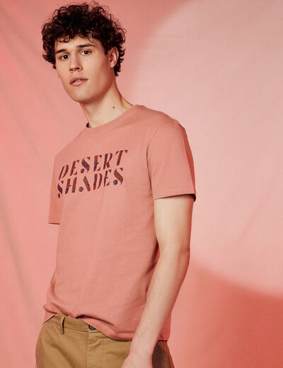 T-shirt manches courtes rose homme