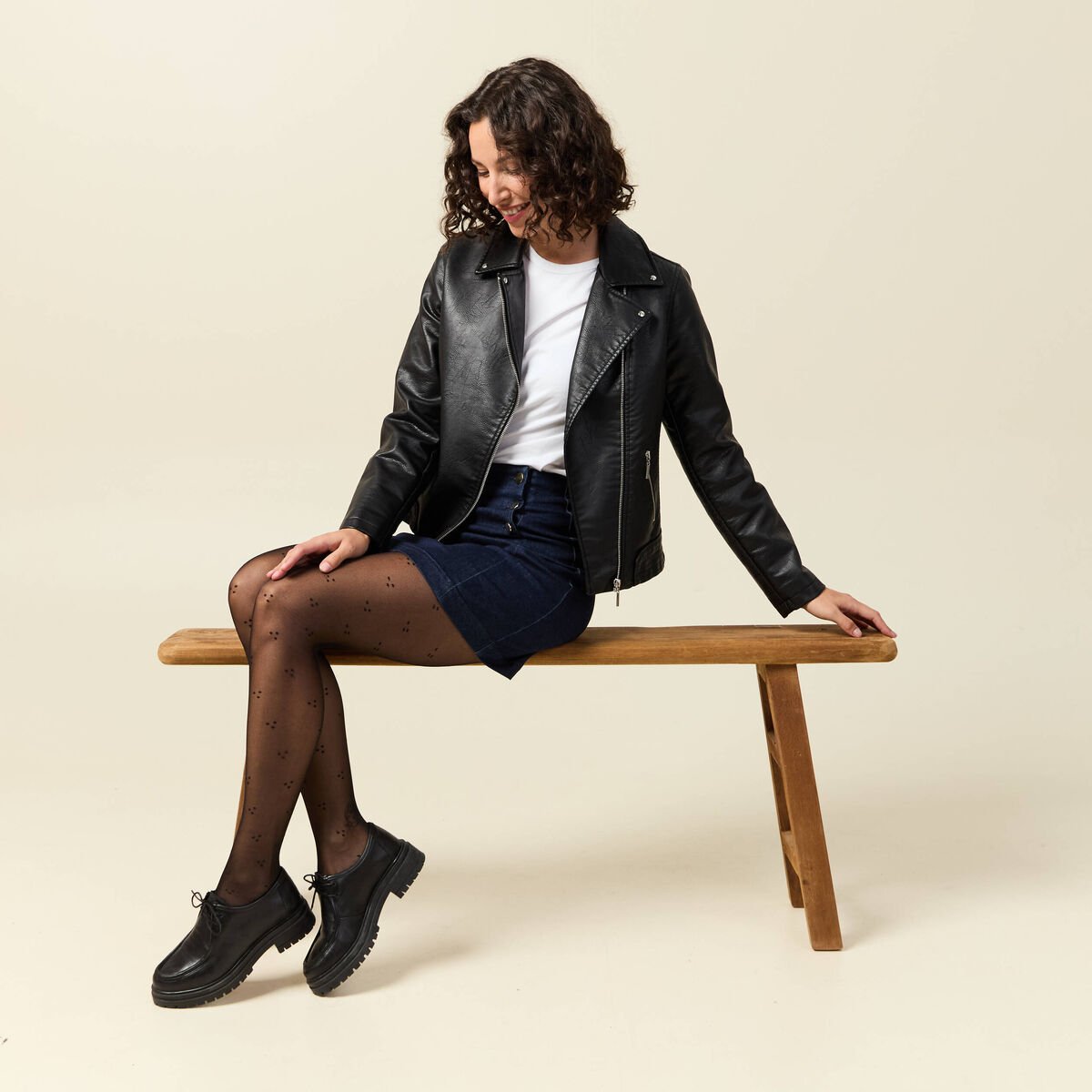 Jupe en jeans denim brut femme