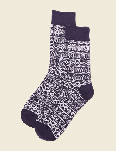 Chaussettes avec boîte bleu marine homme