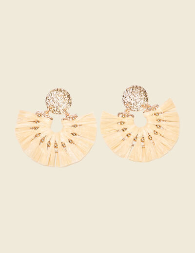 Boucles d'oreilles pendantes sable femme