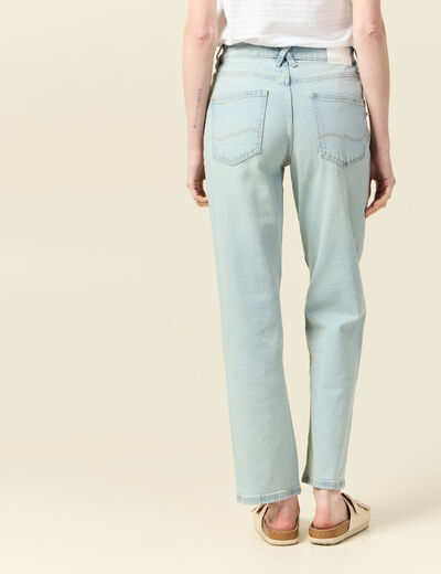 Jeans droit 7/8ème denim baby bleu femme