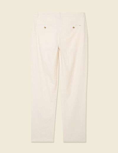 Pantalon chino droit beige homme
