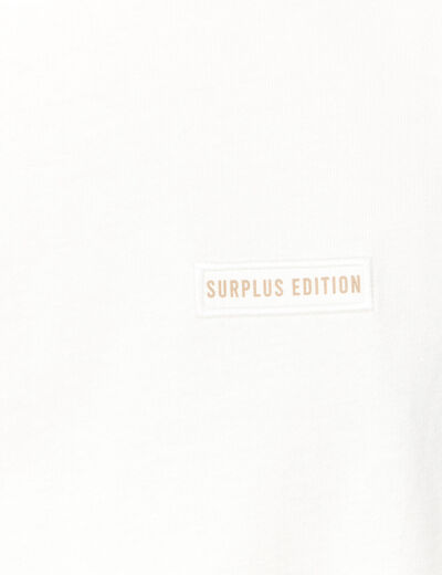 T-shirt oversize en coton ecru homme