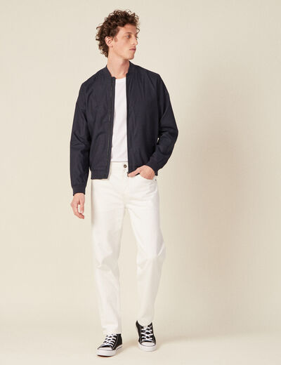 Veste teddy bleu marine homme