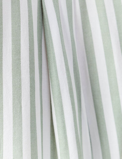 Chemise manches 3/4 vert olive femme