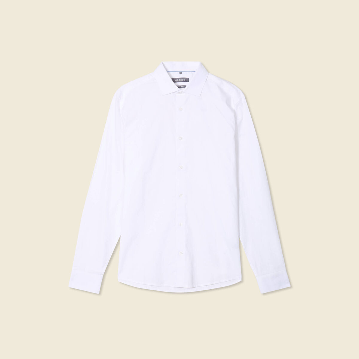 Chemise manches longues blanc homme