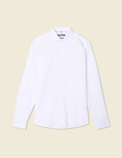 Chemise manches longues blanc homme