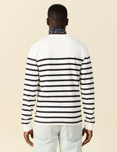 T-shirt manches longues ecru homme