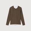 T-shirt manches longues taupe homme