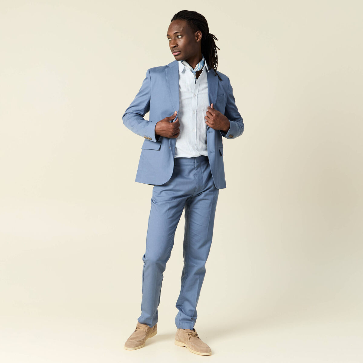 Pantalon chino bleu foncé homme