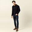 Pull manches longues bleu marine homme