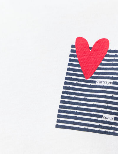T-shirt manches courtes blanc femme