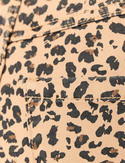 Short mom taille haute camel femme