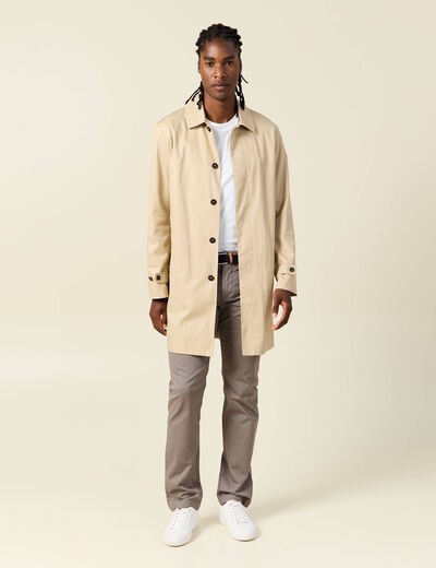 Pantalon chino straight taupe homme