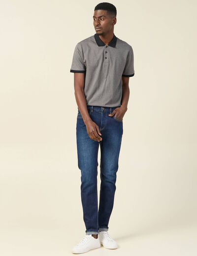 Polo manches courtes gris foncé homme