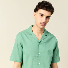 Chemise manches courtes vert homme