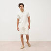 Polo manches courtes ecru homme
