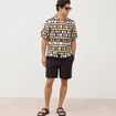 Short en coton noir homme