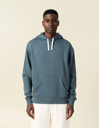 Sweat à capuche vert foncé homme