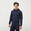Sweat &agrave; capuche manches longues bleu marine homme