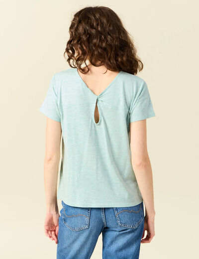 T-shirt manches courtes vert clair femme