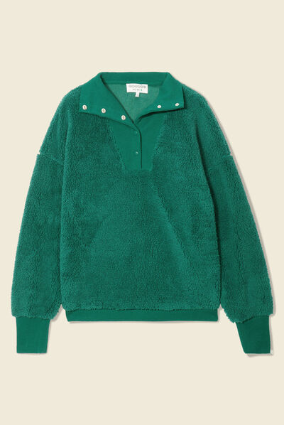 Sweat éco-responsable vert femme